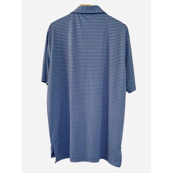 Peter Millar Southern Comfort Blue Stripe Men’s Golf Shirt Polo Size Large - Picture 9 of 9